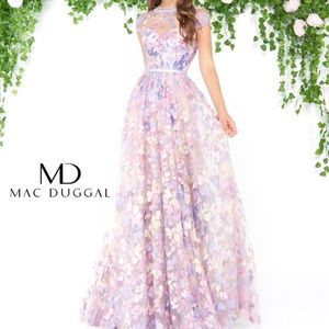 MacDuggal 79173D Floral Lace Gown Prom